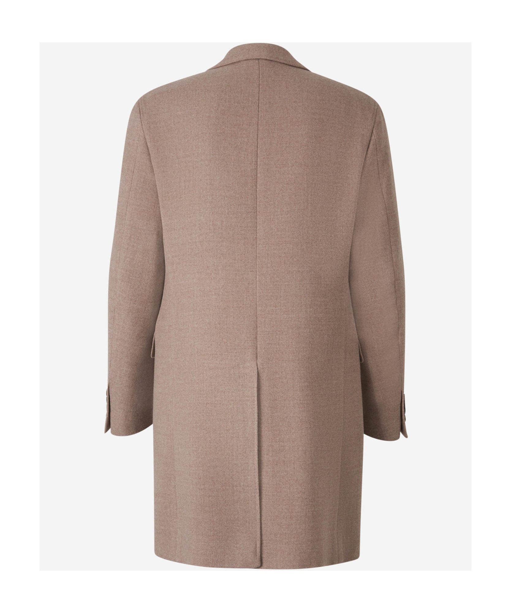 Canali Double-breasted Coat In Brown