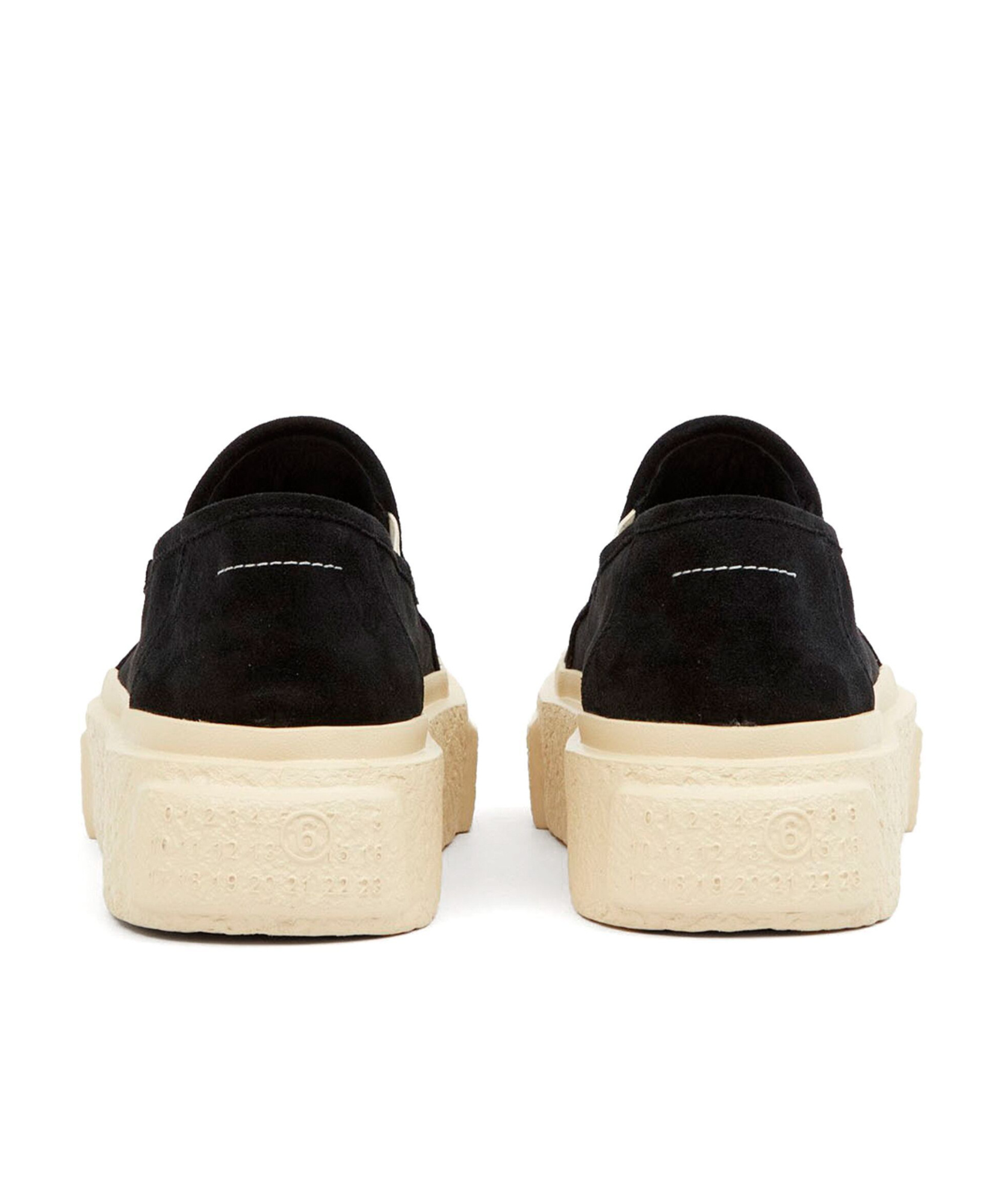Shop Mm6 Maison Margiela Numbers-motif Slip-on Sneakers In Nude
