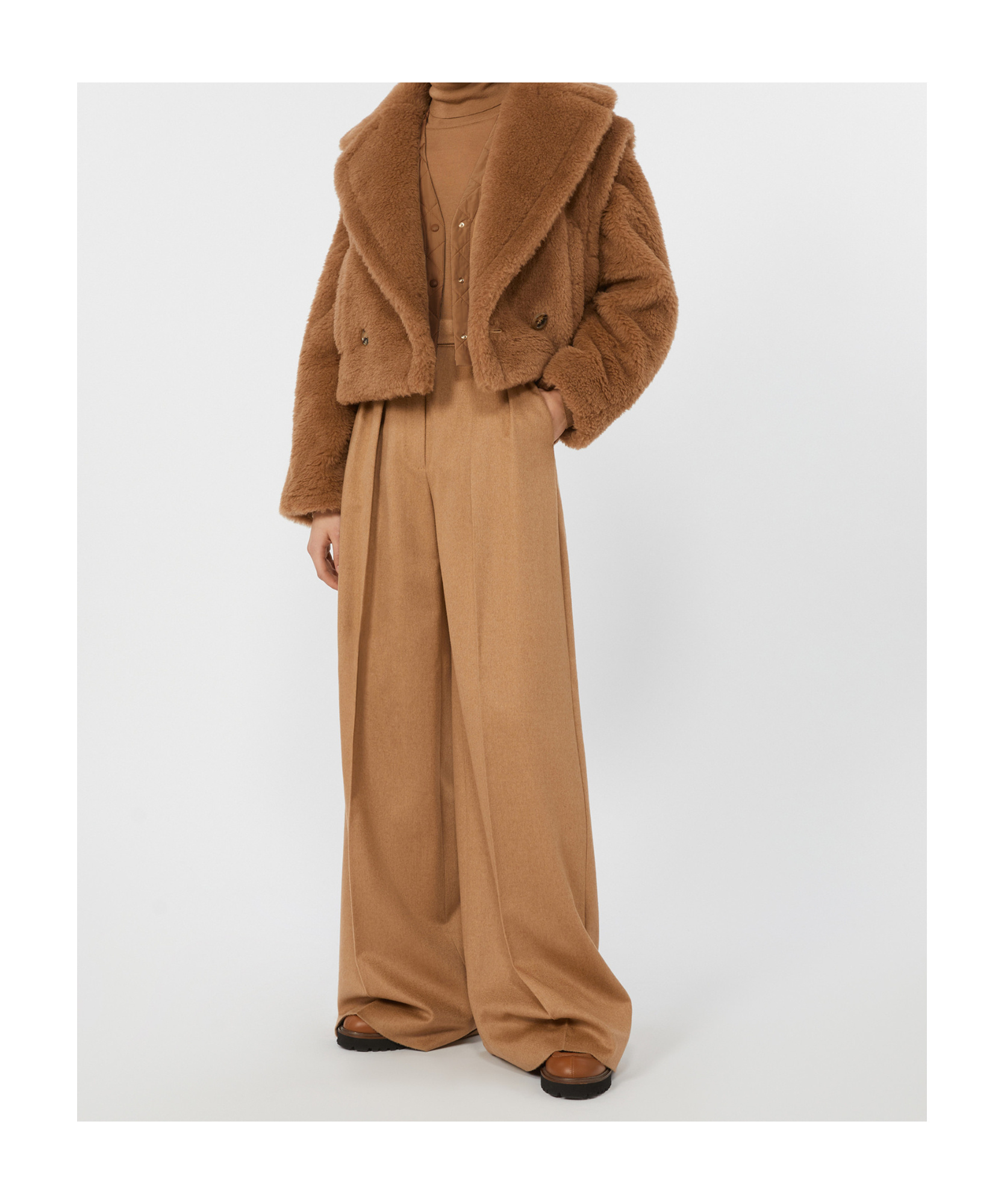 Max Mara Flared Casual Pants In Brown