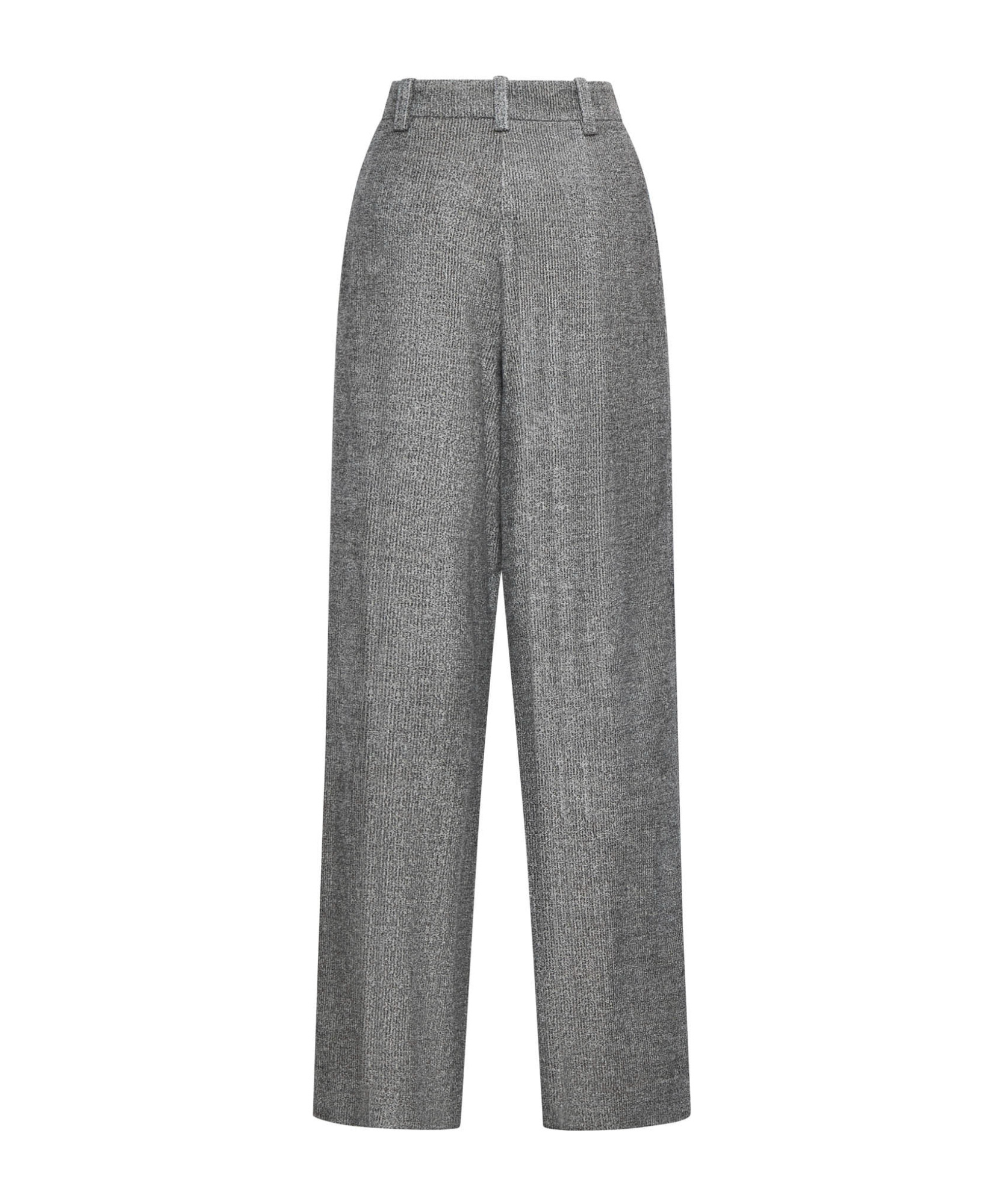 Alysi Belt-loop Casual Pants In Gray
