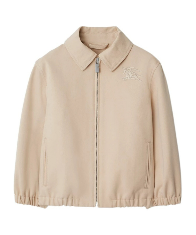 Burberry Harrington Cotton Bomber Jacket In Nude