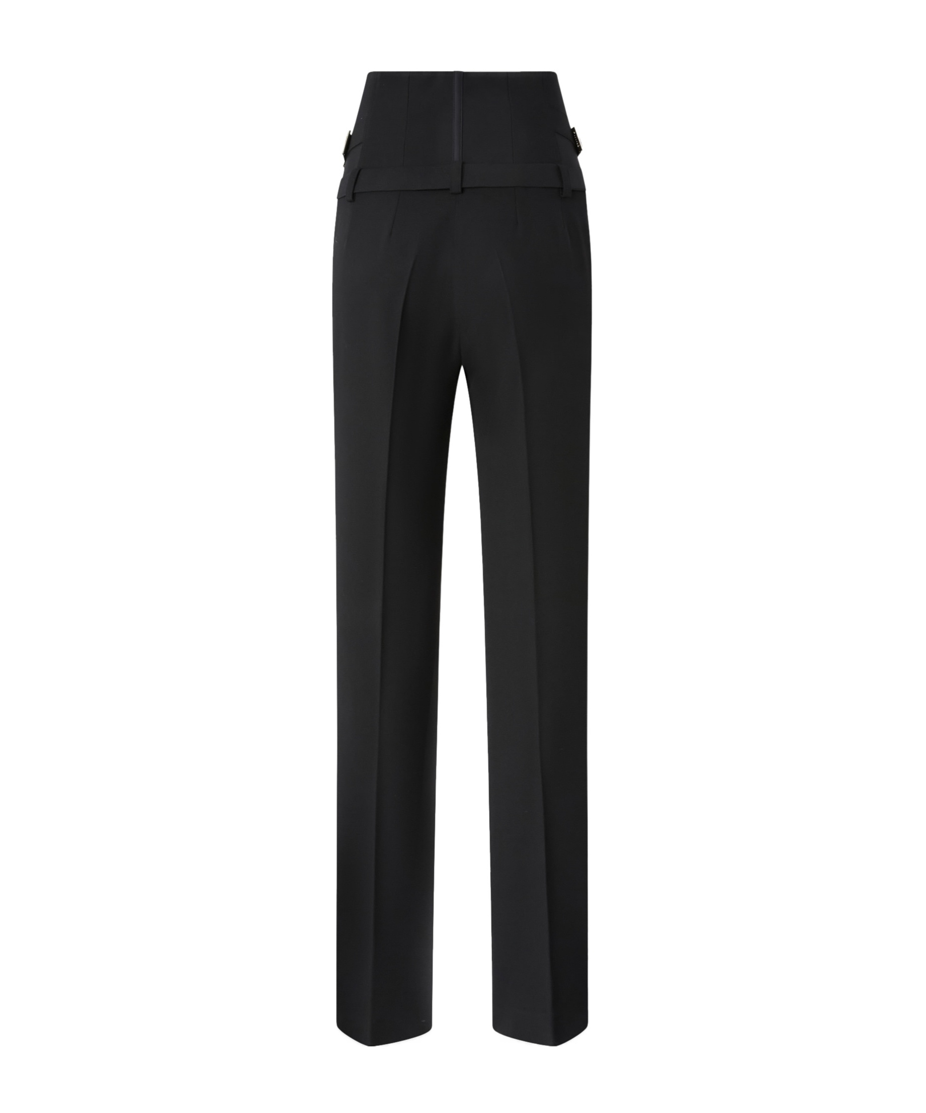 Pinko Pinstripe Poly Wool Bustier Trousers In Black