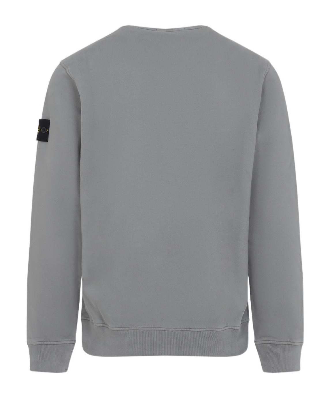 Stone Island Grey Cotton Crew Neck Sweater In Gray