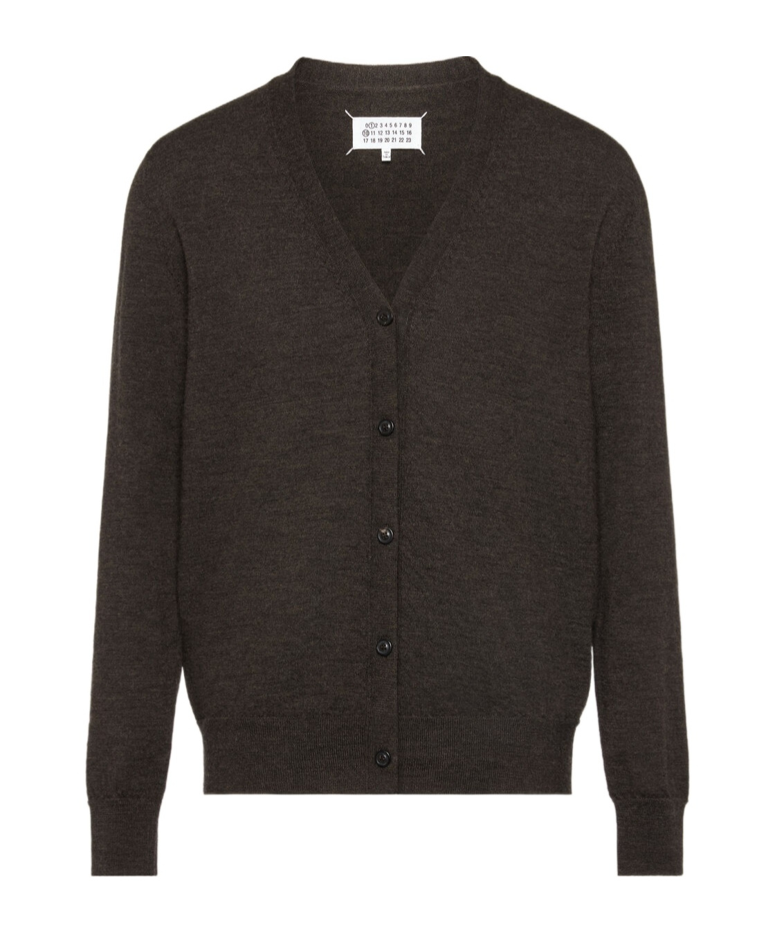 Maison Margiela Suede Patch Cardigan Sweaters And Cardigans Brown In Brown