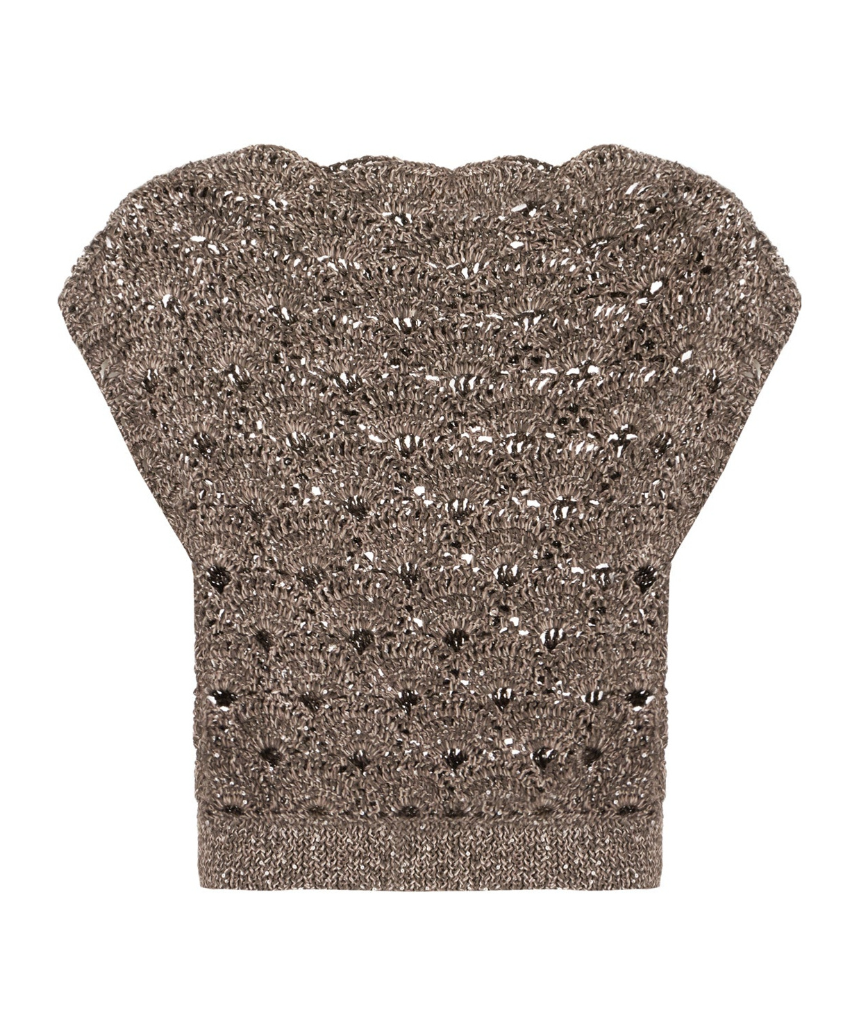 Antonelli Hollow Knit Sweater In Brown