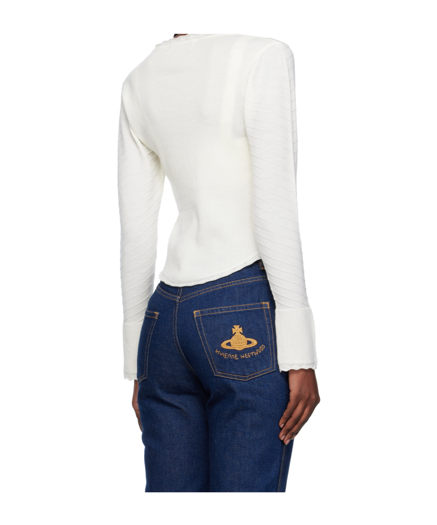 Vivienne Westwood Cut-out Knitted Top In White