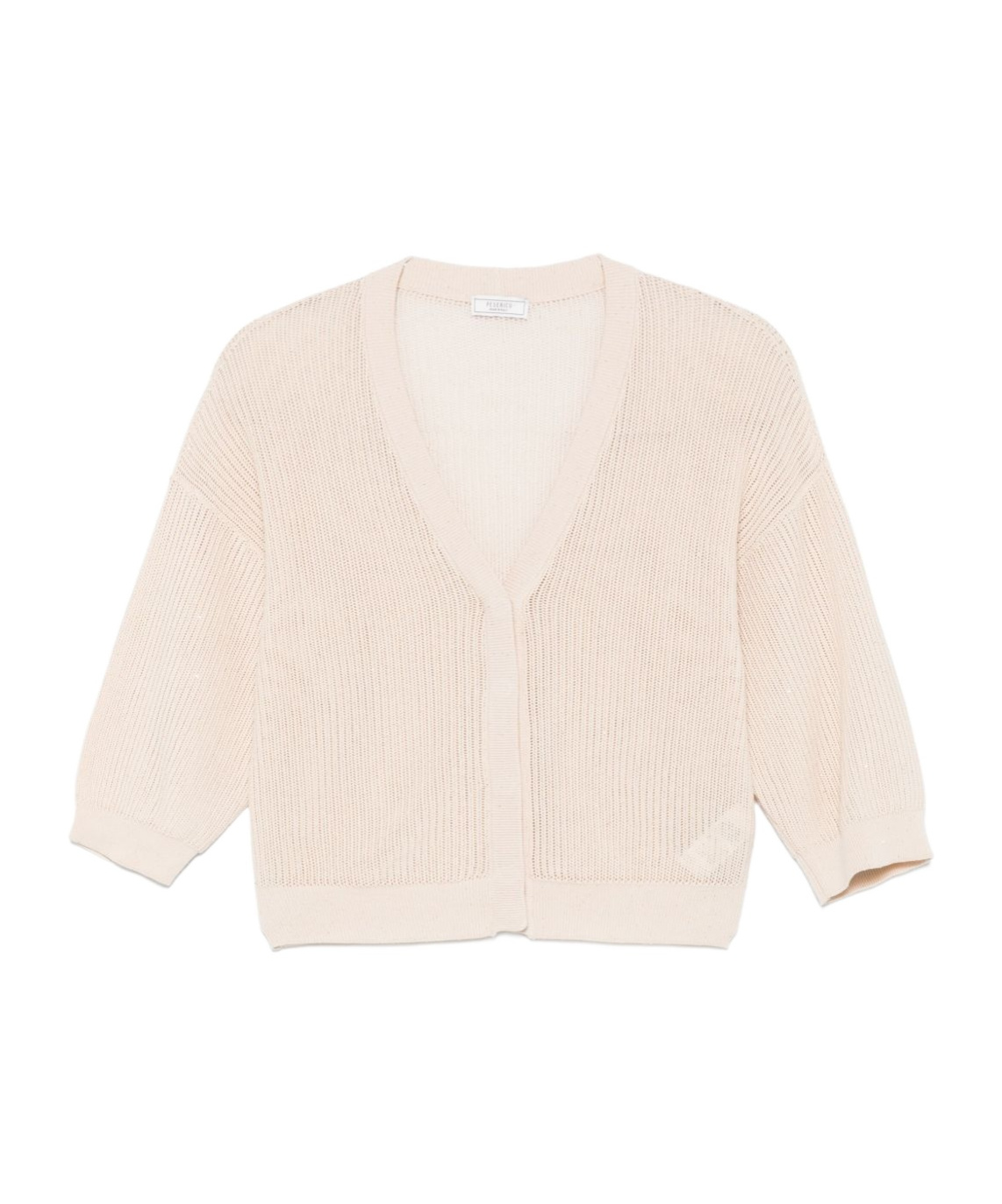 Shop Peserico Cotton Cardigan In Beige