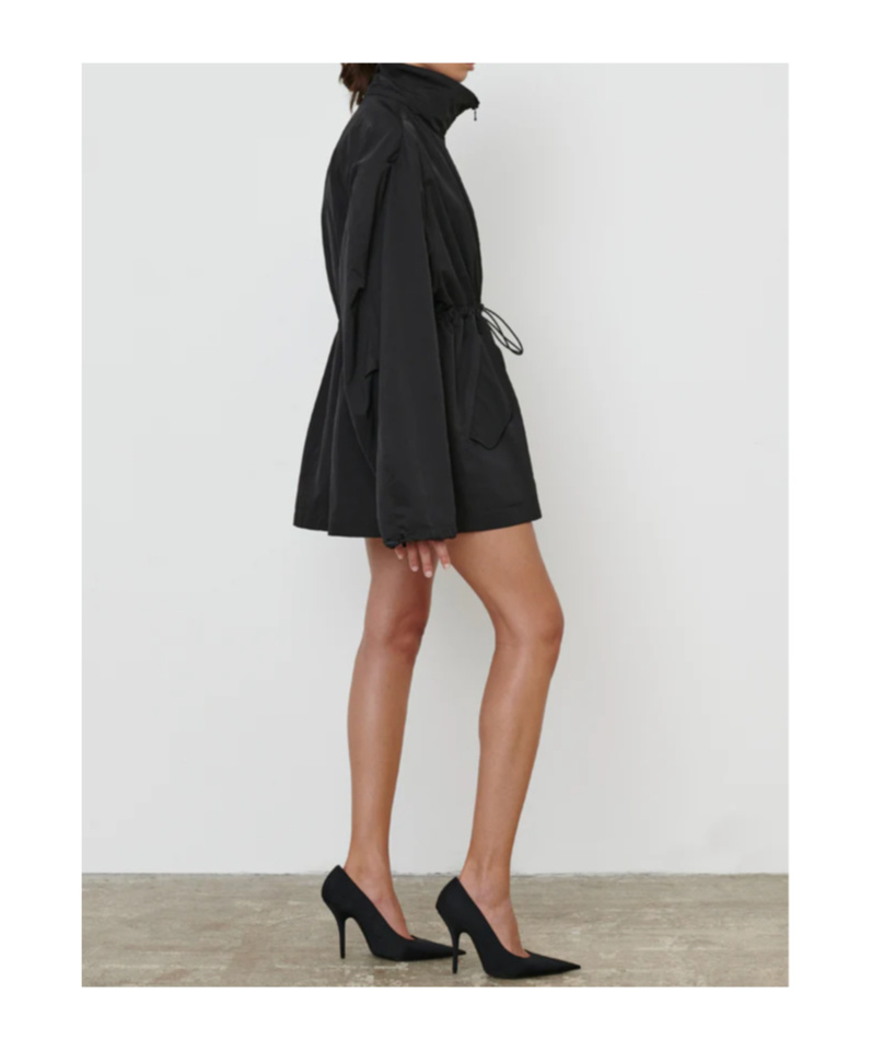 Wardrobe.nyc Drawstring Waist Casual Jacket In Black