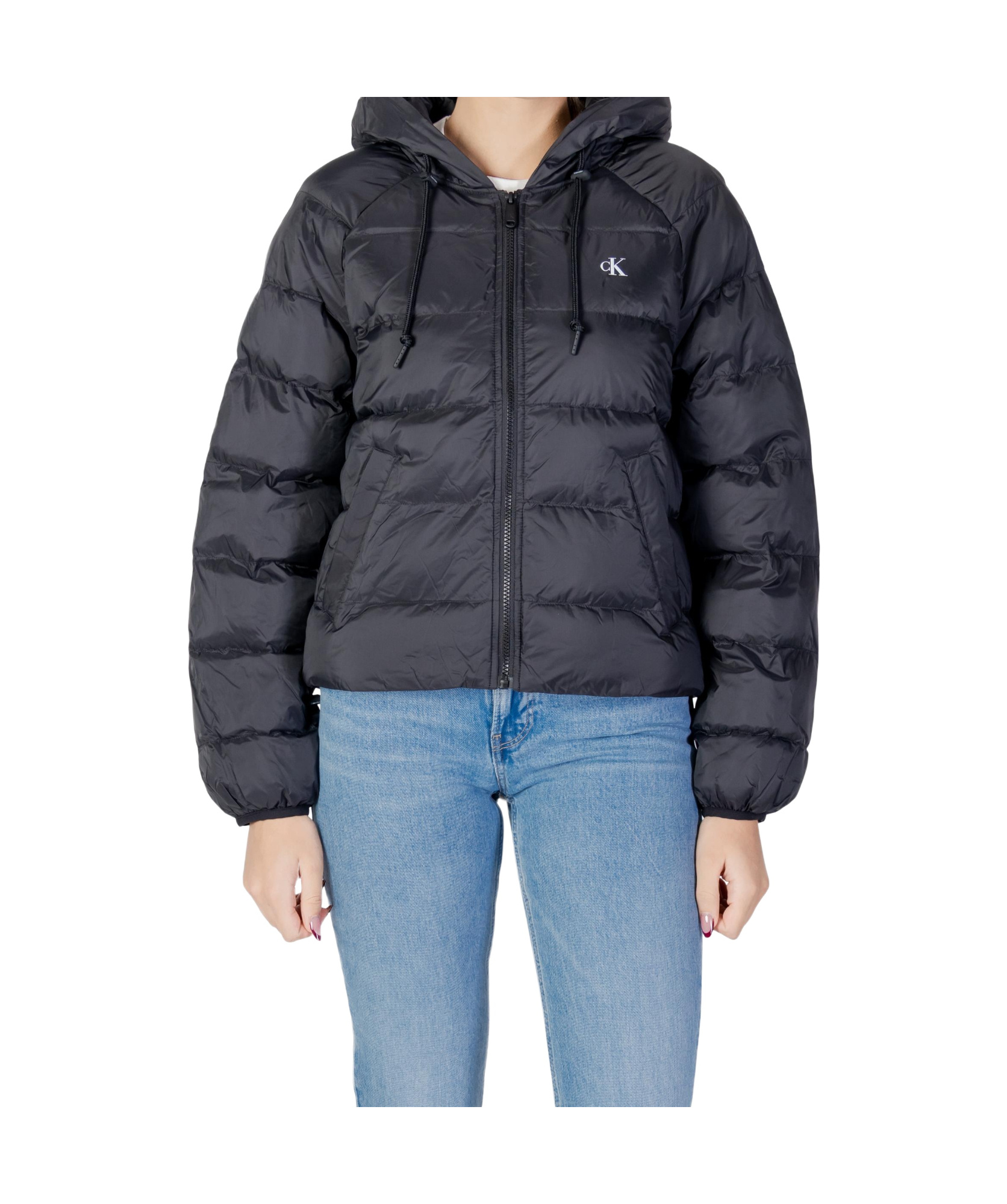 Calvin Klein Jeans Est.1978 Long-sleeved Down Jacket In Black