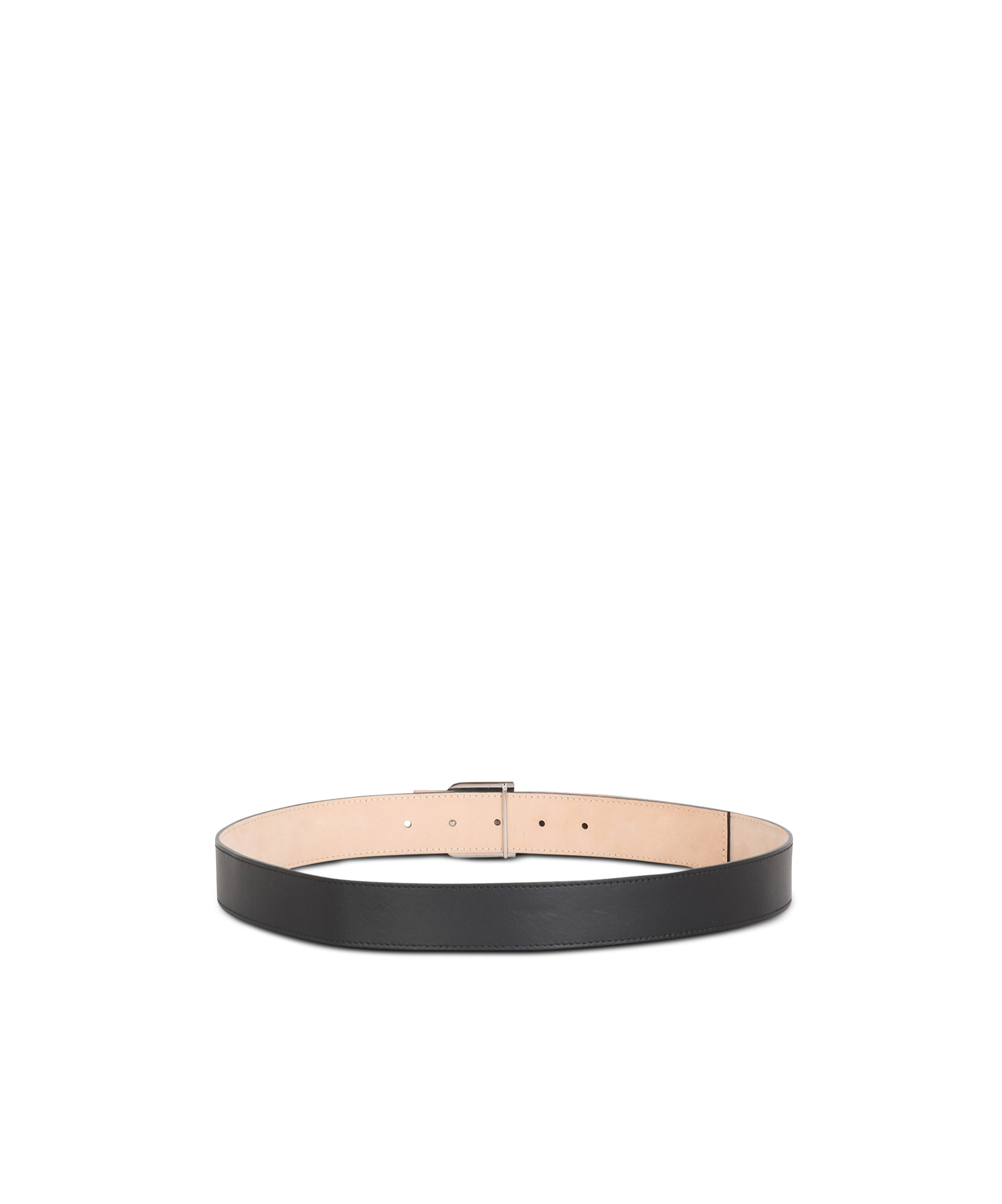 Balmain Man Belt Black Size 39.5 Calfskin In Black