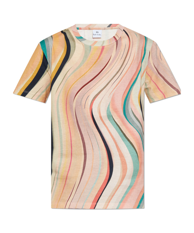 Ps By Paul Smith Ps Paul Smith New Swirl Cotton T-shirt In Nude