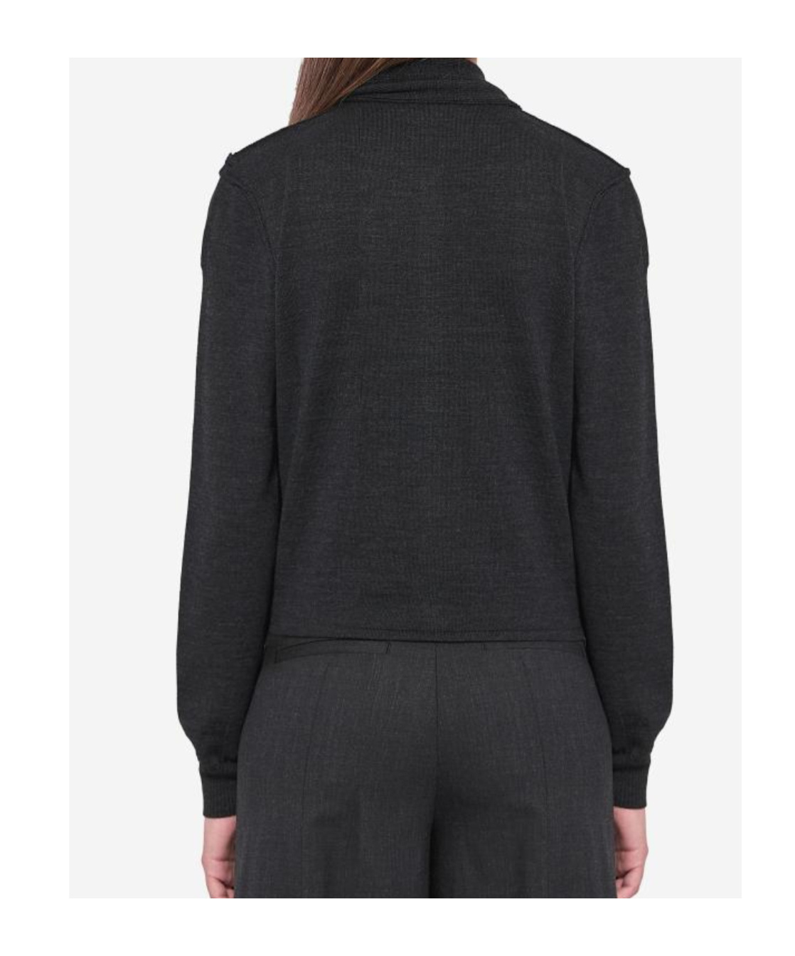 Lemaire Twisted Cardigan With Scar Anthracite In Blue