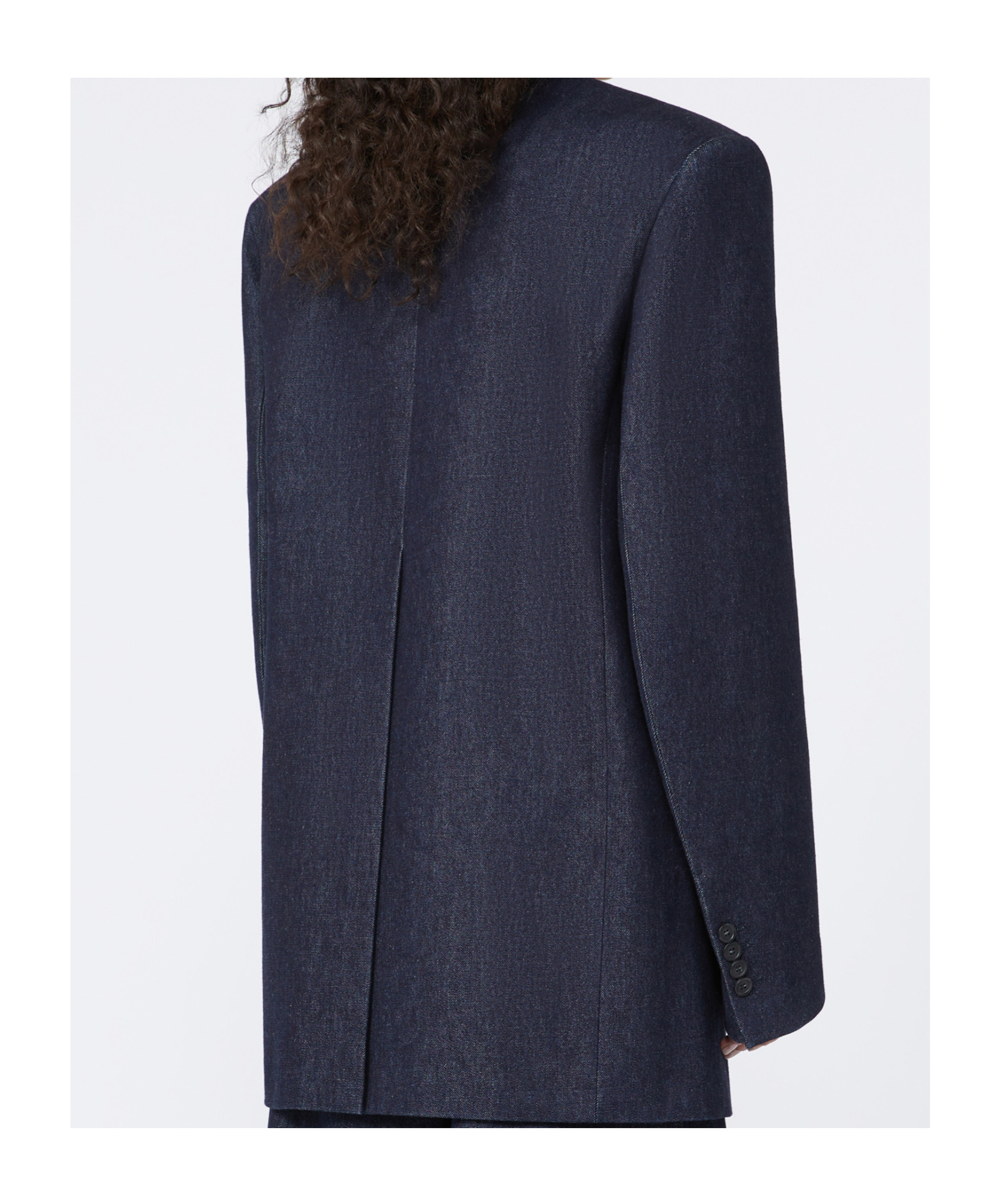 Sportmax Oversized Double-breasted Blazer Jackets And Coats Blue In Blue