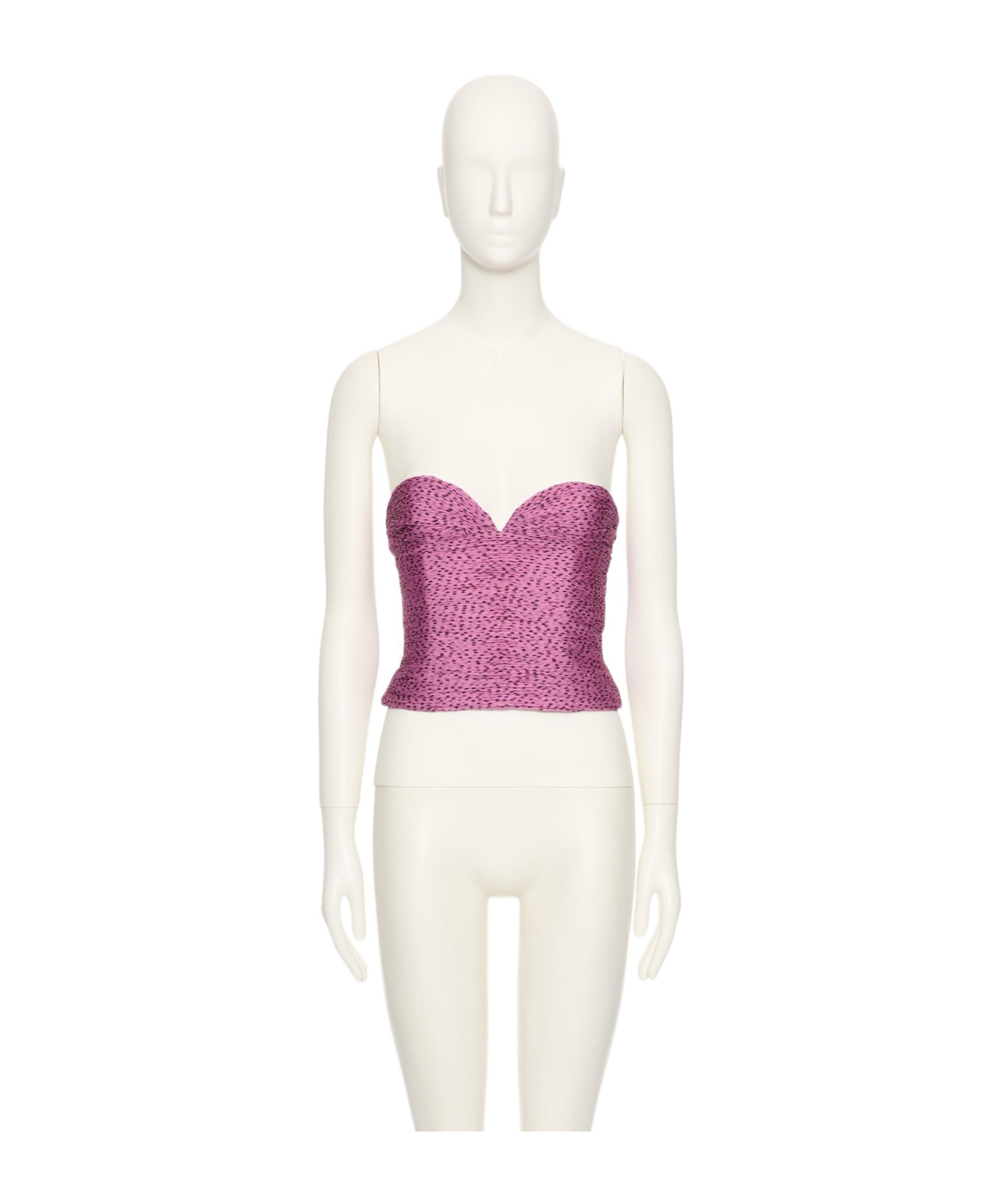 Valentino Silk Polka-dot Top In Rose Dew/black