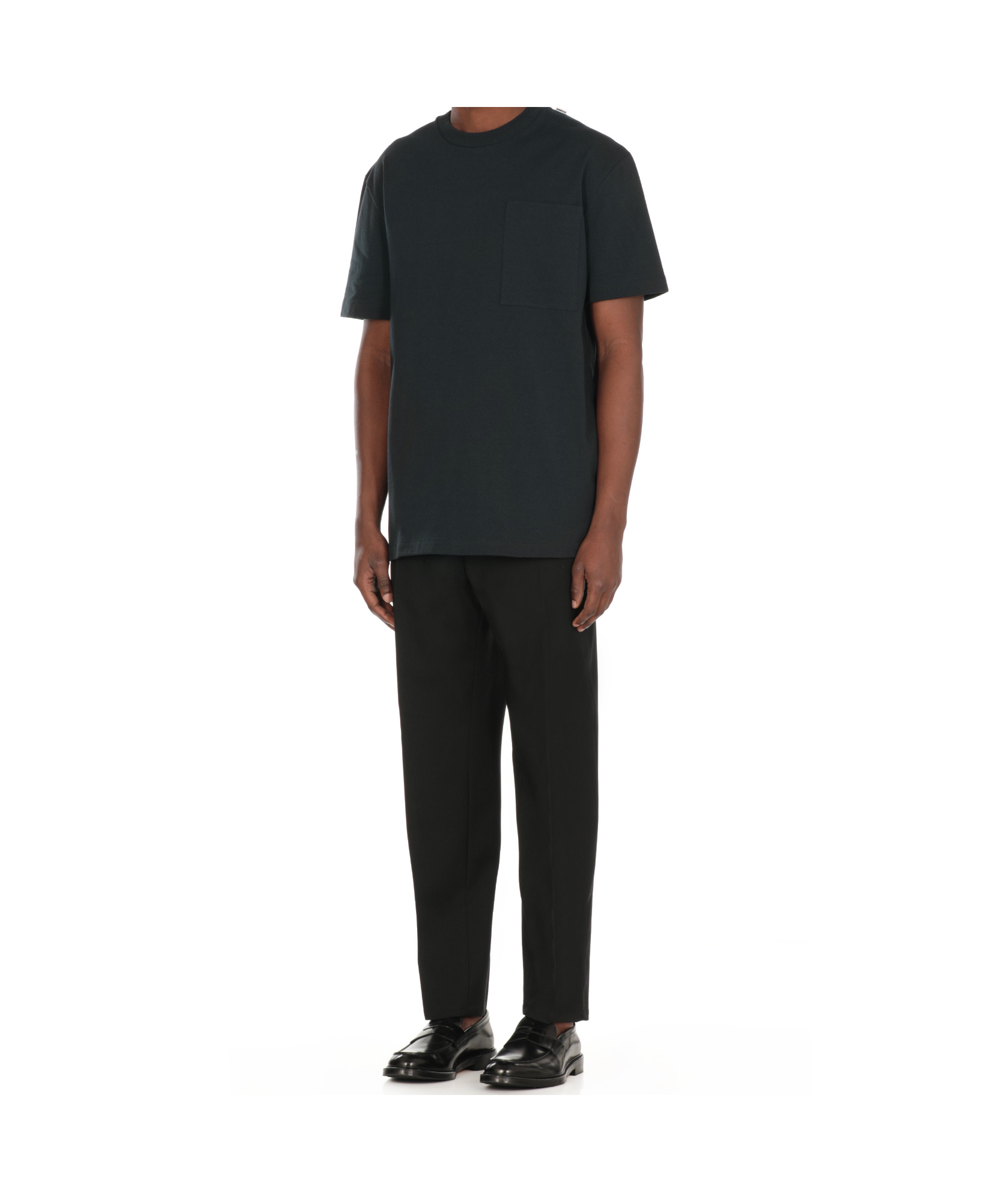 Jil Sander Navy Logo Flag T-shirt In Green