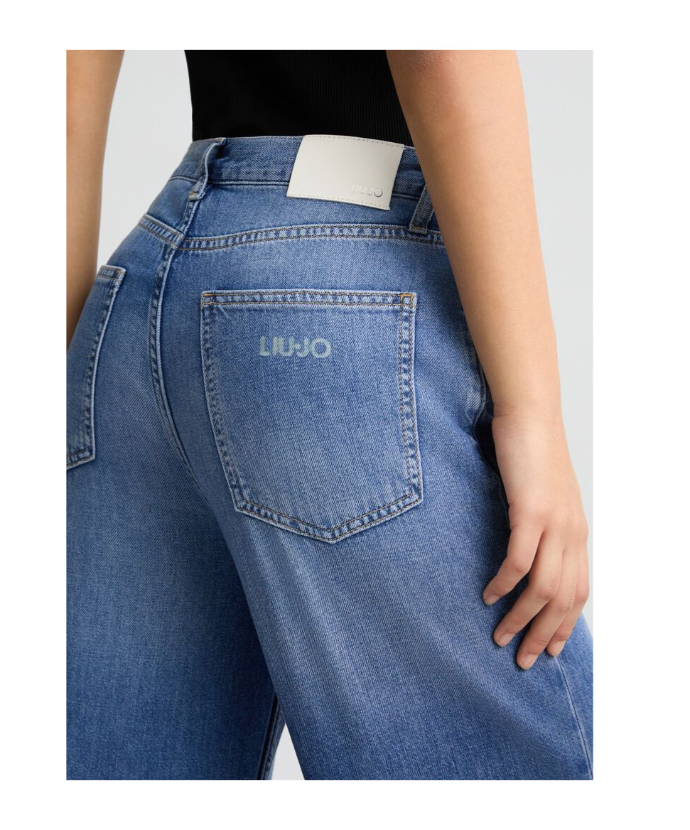 Liu •jo Liu Jo High-waisted Light Blue Jeans With Classic Five-pocket Design In Blue