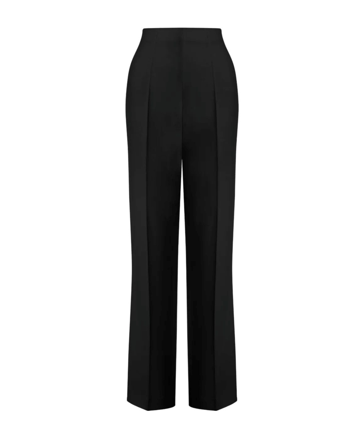 Alberta Ferretti High Waist Straight Leg Trousers With Side Pockets In Black