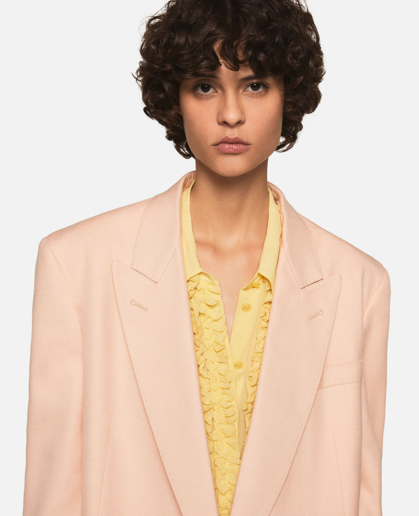 Stella Mccartney Peak-lapels Single-breasted Tailored Blazer In Nude