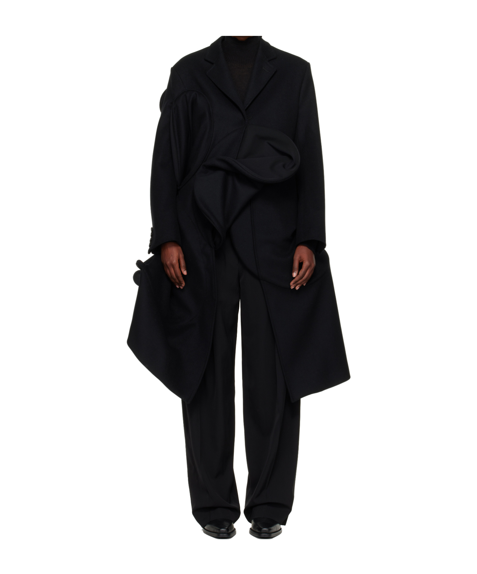 Junya Watanabe Structured Coat In Black