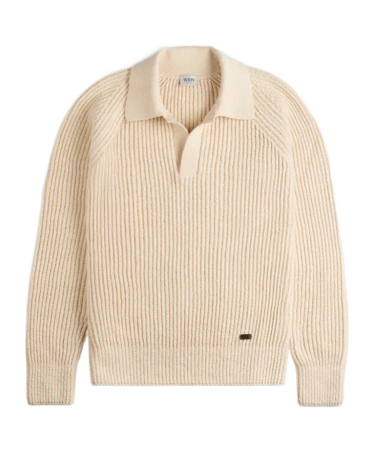Tod's Long-sleeved Sweater In Nude