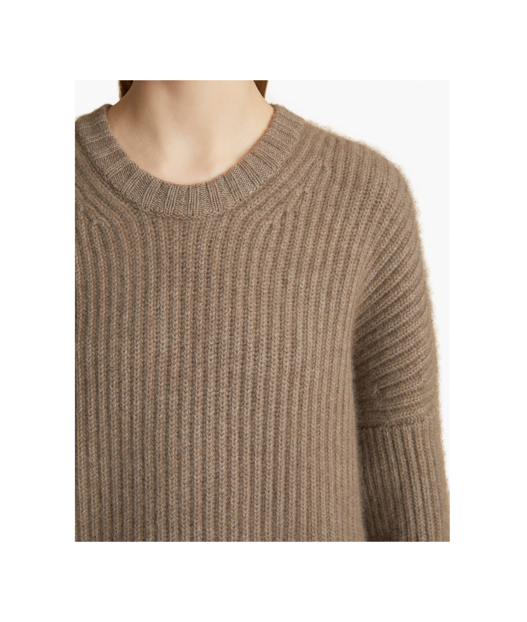 Khaite Brown Barley Wool Manuela Sweater In Nude