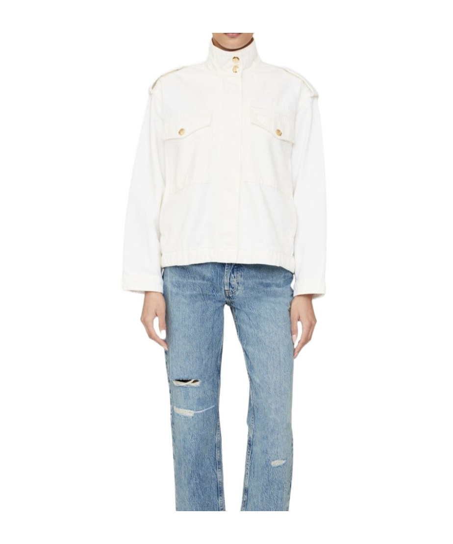 Anine Bing Audrey Logo-buttons Jacket In White