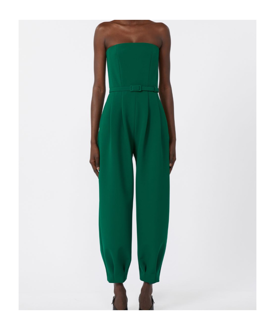Max Mara Bonded Sable Jumpsuit In Green