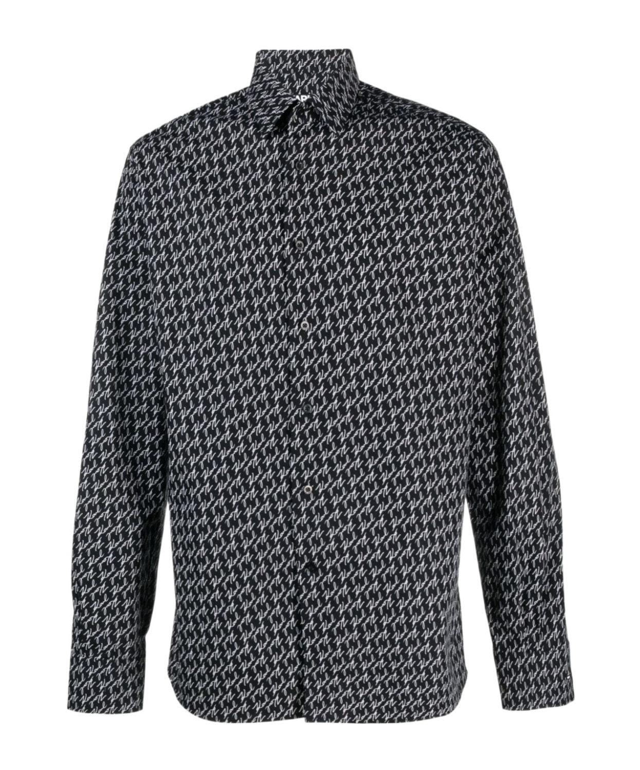 Karl Lagerfeld Long-sleeved Shirt In Black