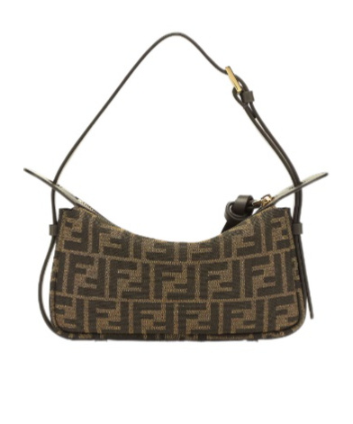 Fendi Simply Mini Shoulder Bag In Black