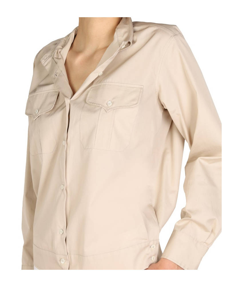 Aspesi Poplin Shirt In Beige