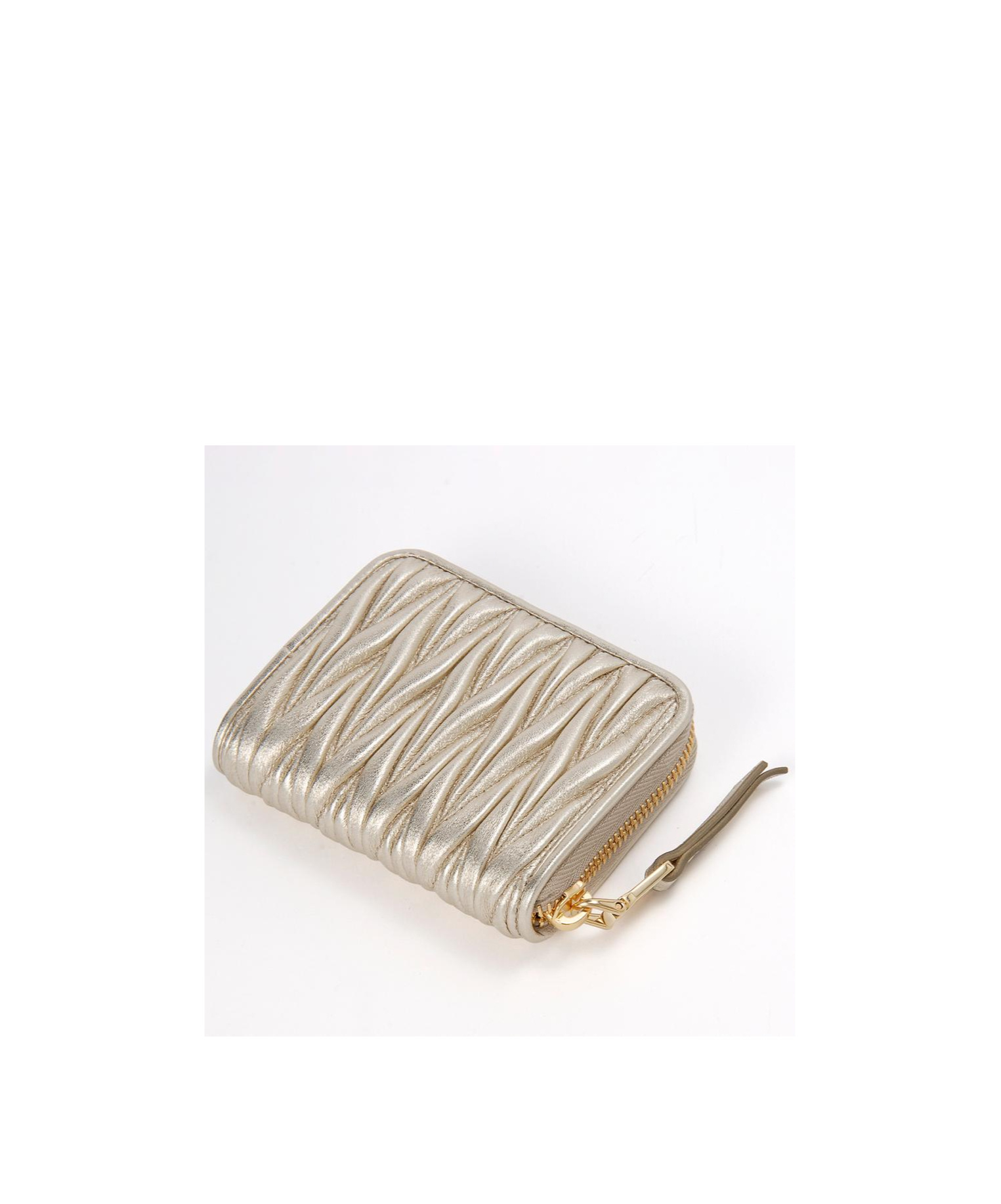 Miu Miu Logo Wallet In Nude