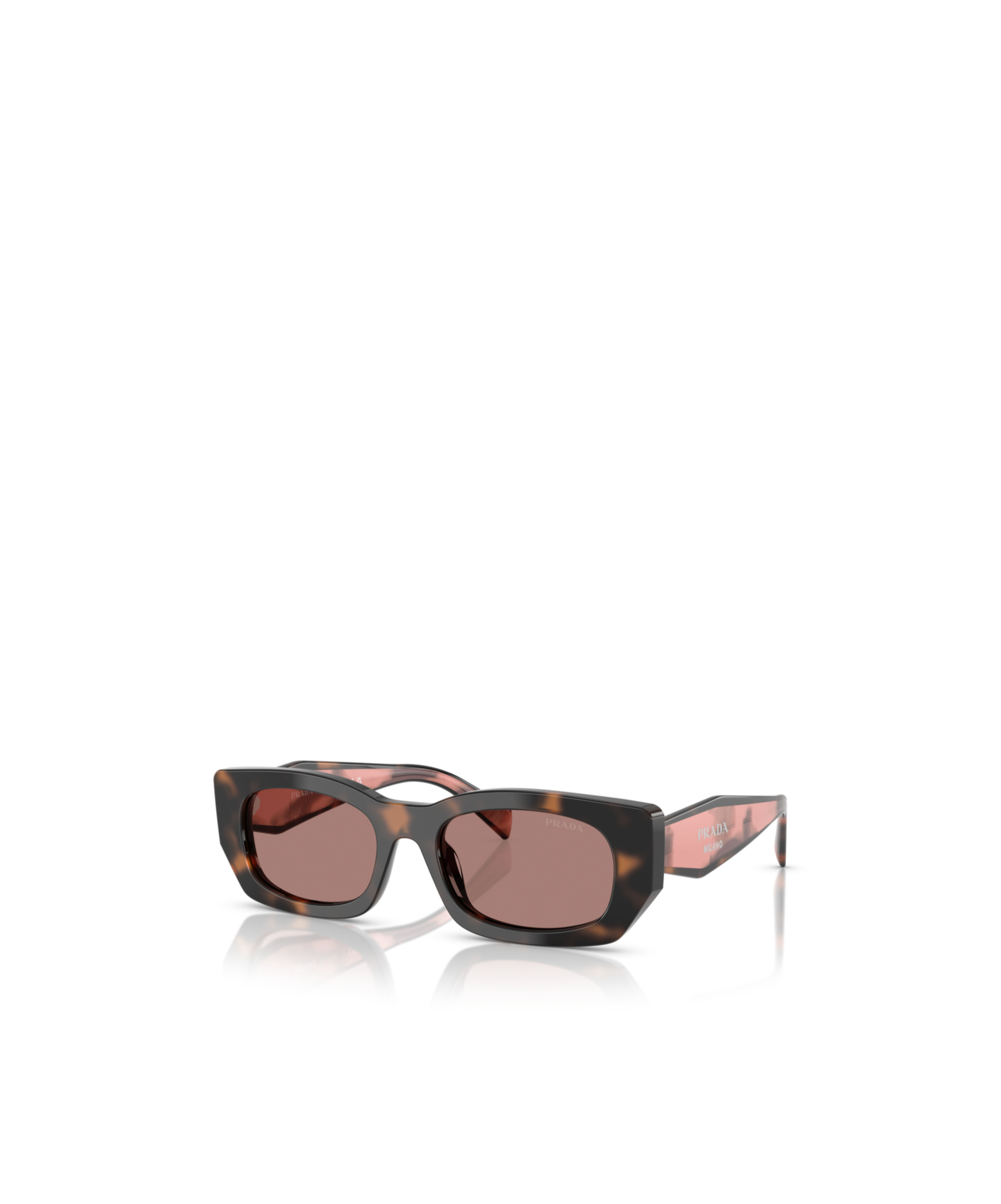Shop Prada Full Frame Sunglasses In Brown