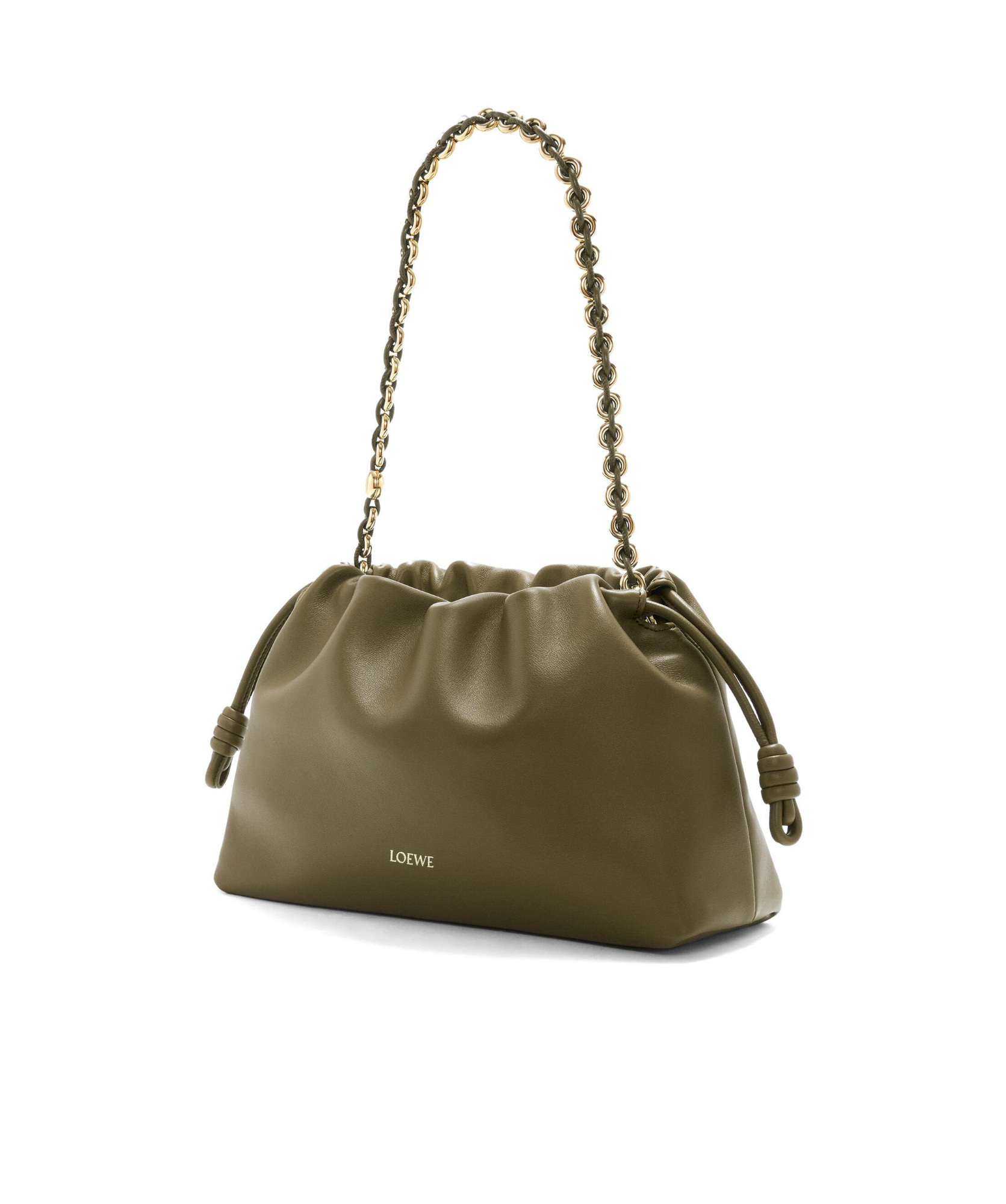Shop Loewe Flamenco Purse Bag In Mellow Nappa Lambskin In Green