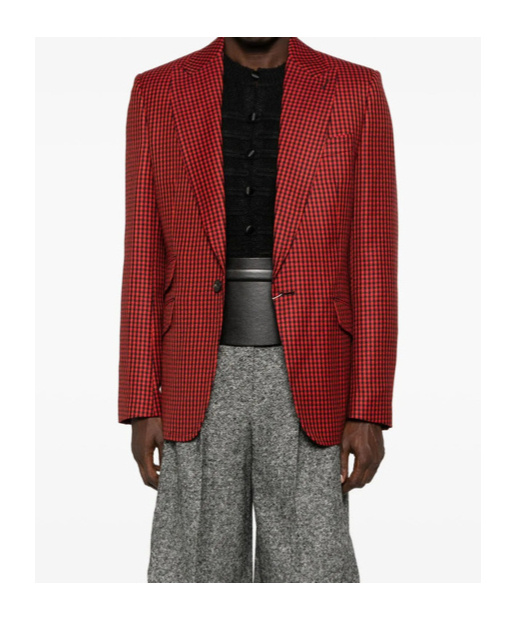 Vivienne Westwood Gingham-check Single-breasted Blazer In Red
