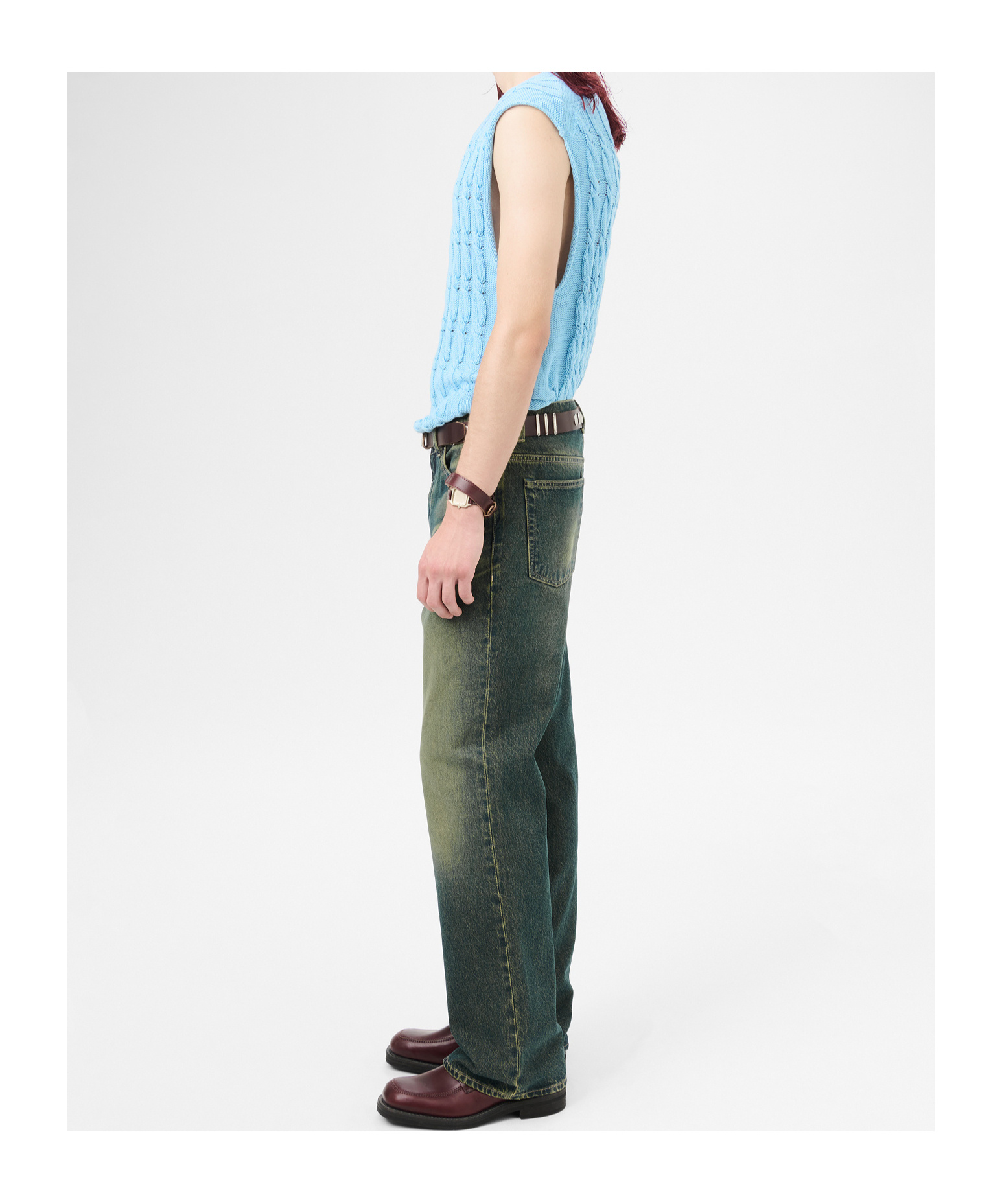 Our Legacy Belt-loop Jeans In Green