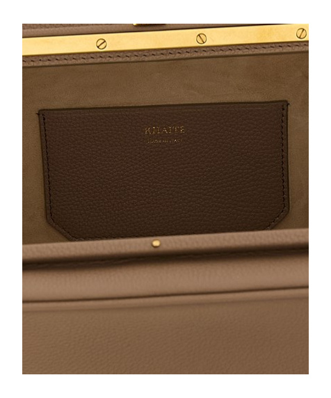 Khaite Hammered Embossed Cate Handbag In Brown