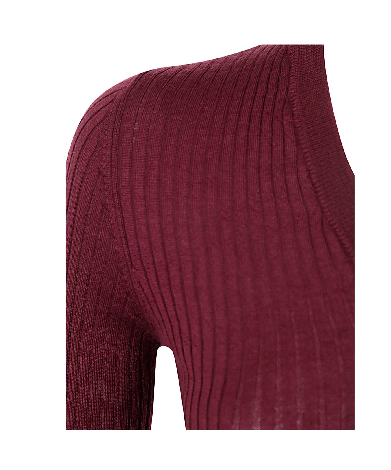 La Doublej Ribbed Jumper In Red