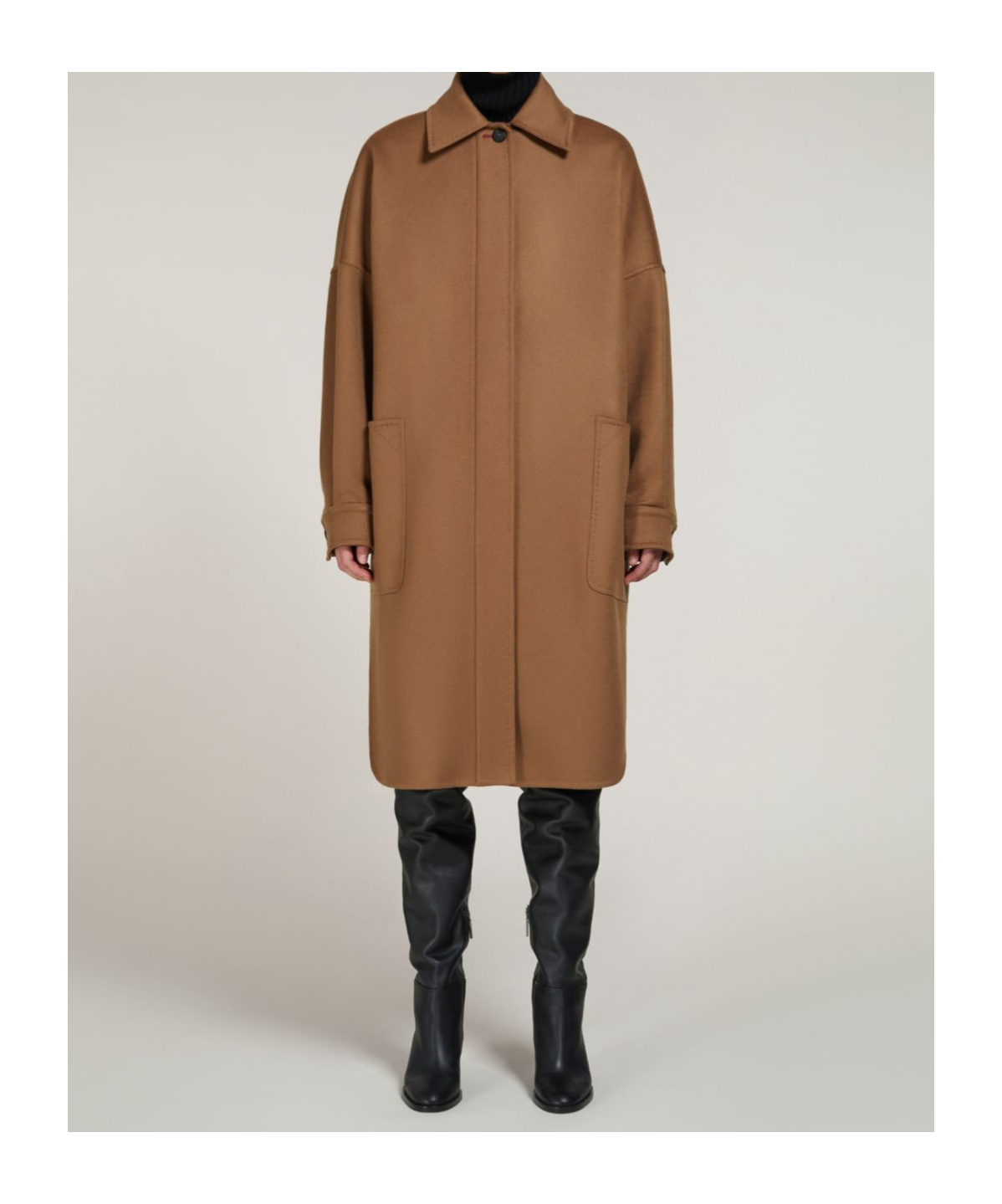 Max Mara Oversize Coat In Cashmere Coats Brown In Brown