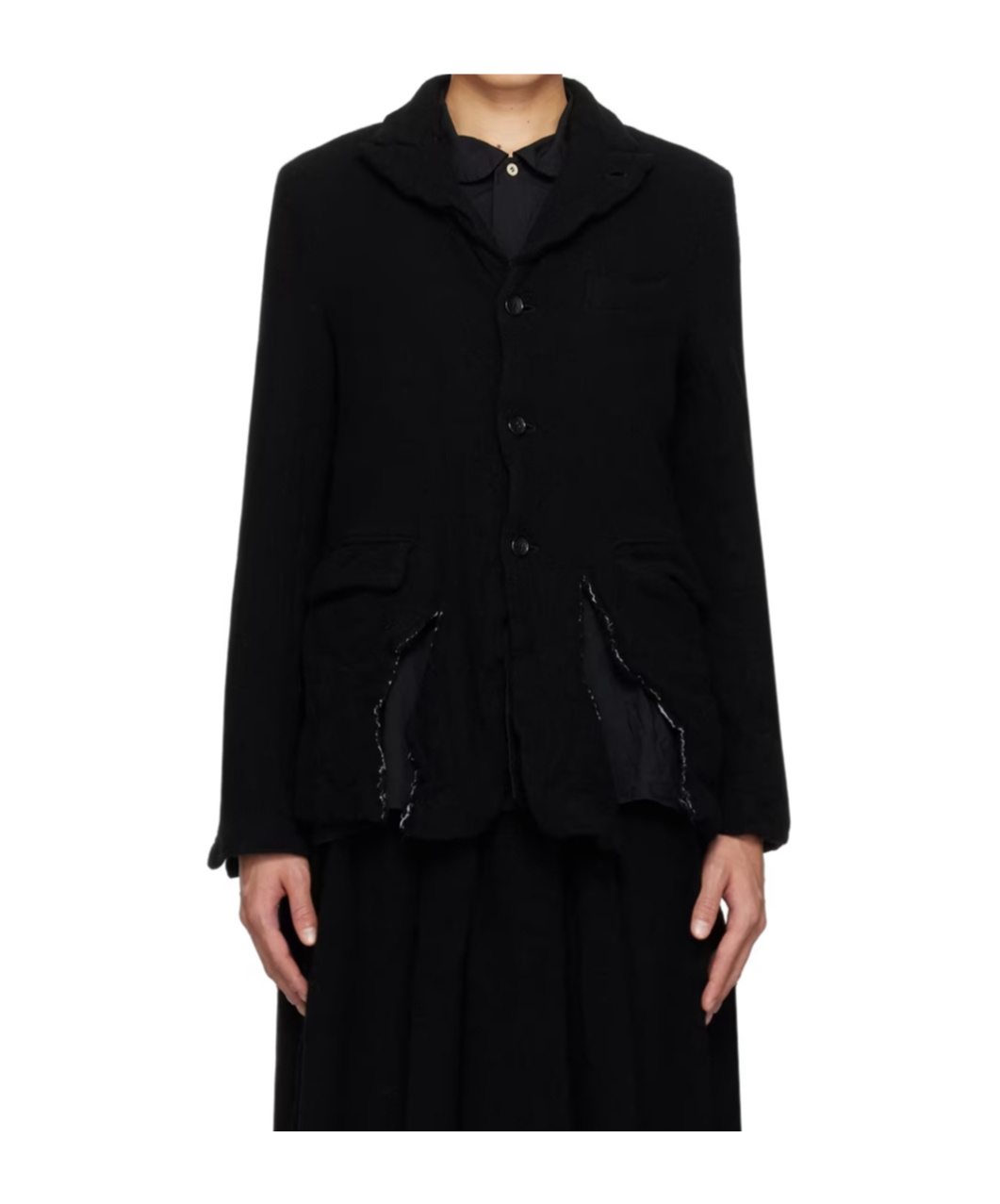 Comme Des Garçons Distressed-effect Ripped Single-breasted Blazer
