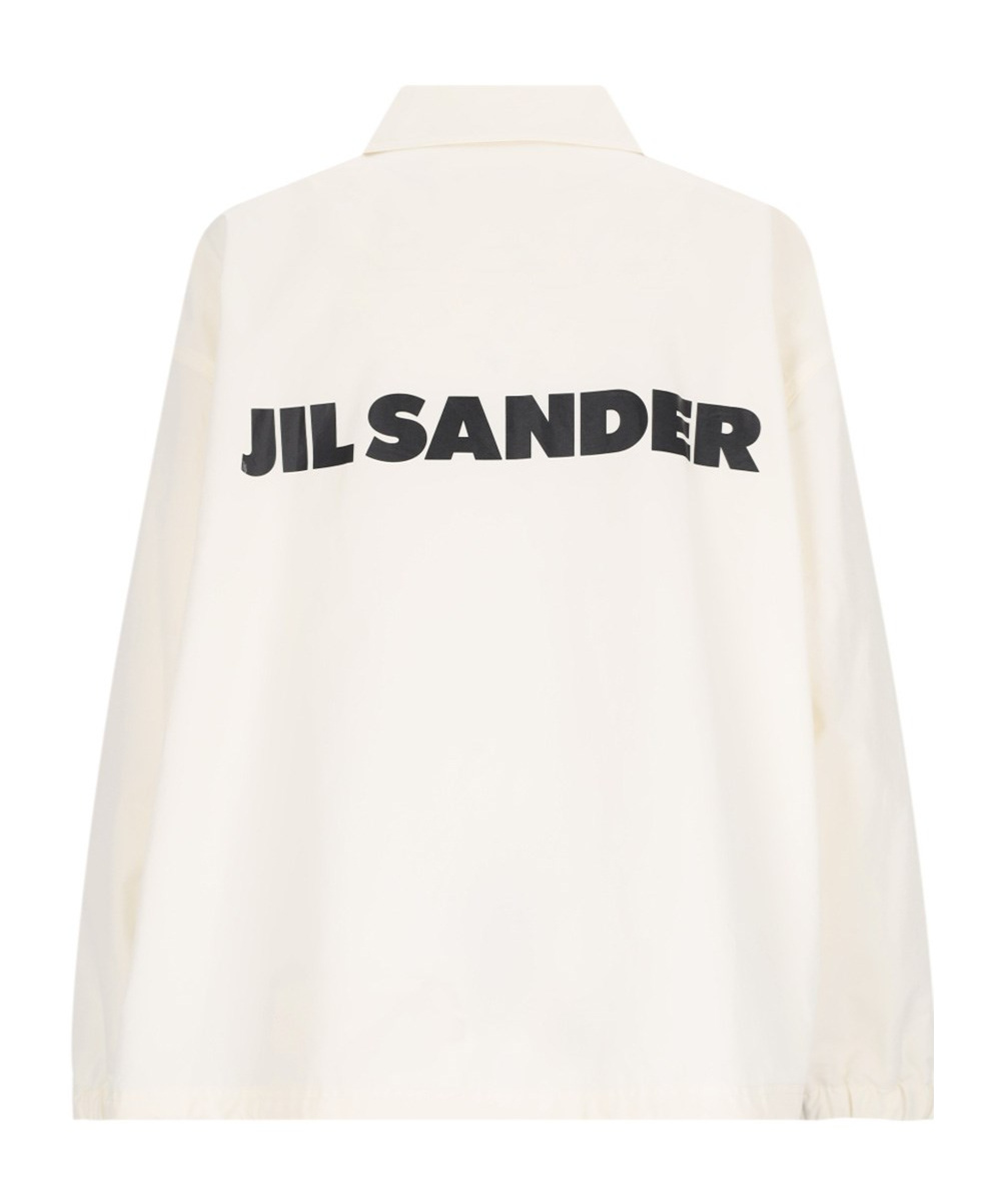Jil Sander Logo-printed Textured Jacket In White
