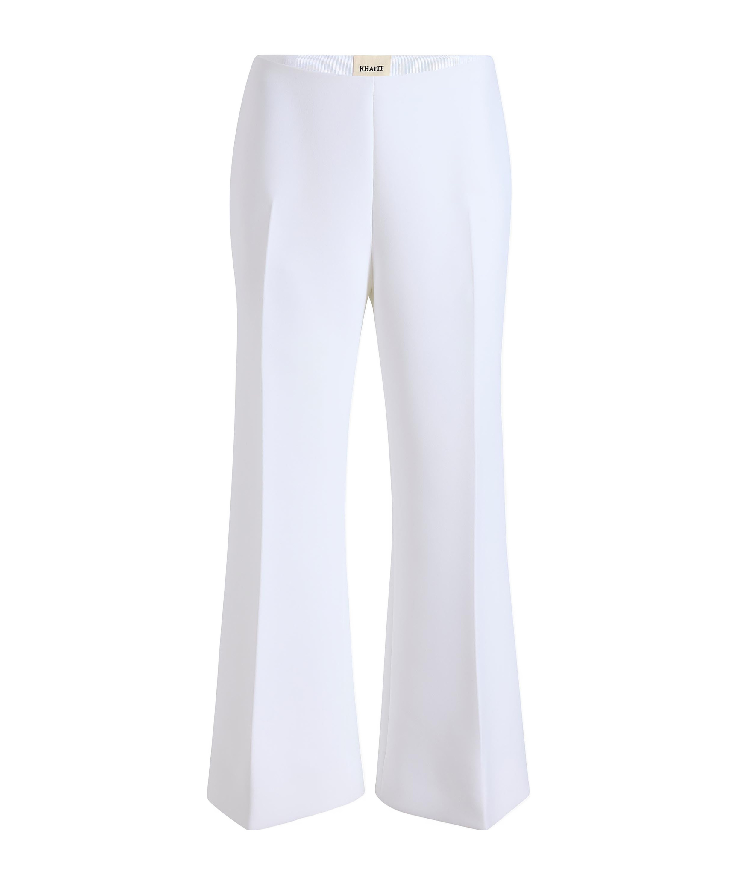 Khaite Walter Pant In Chalk Crepe In White
