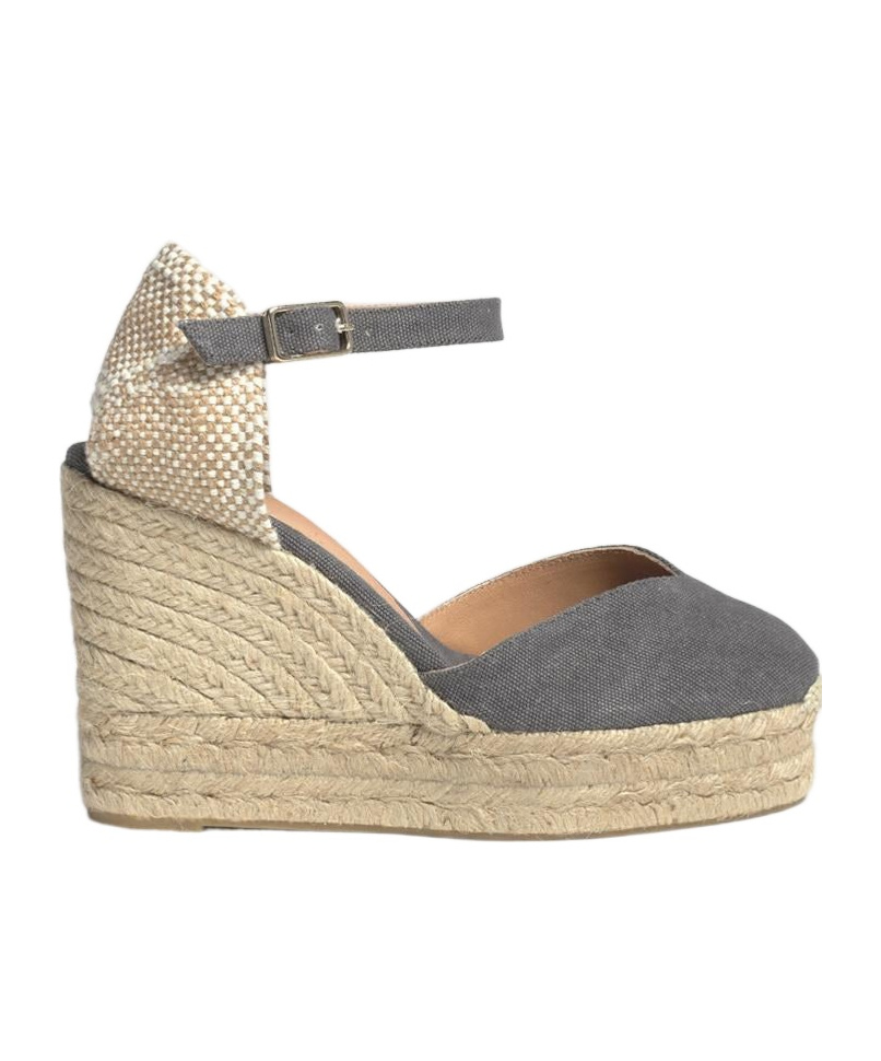 Castaã±er Wedge Canvas Shoes In Nude