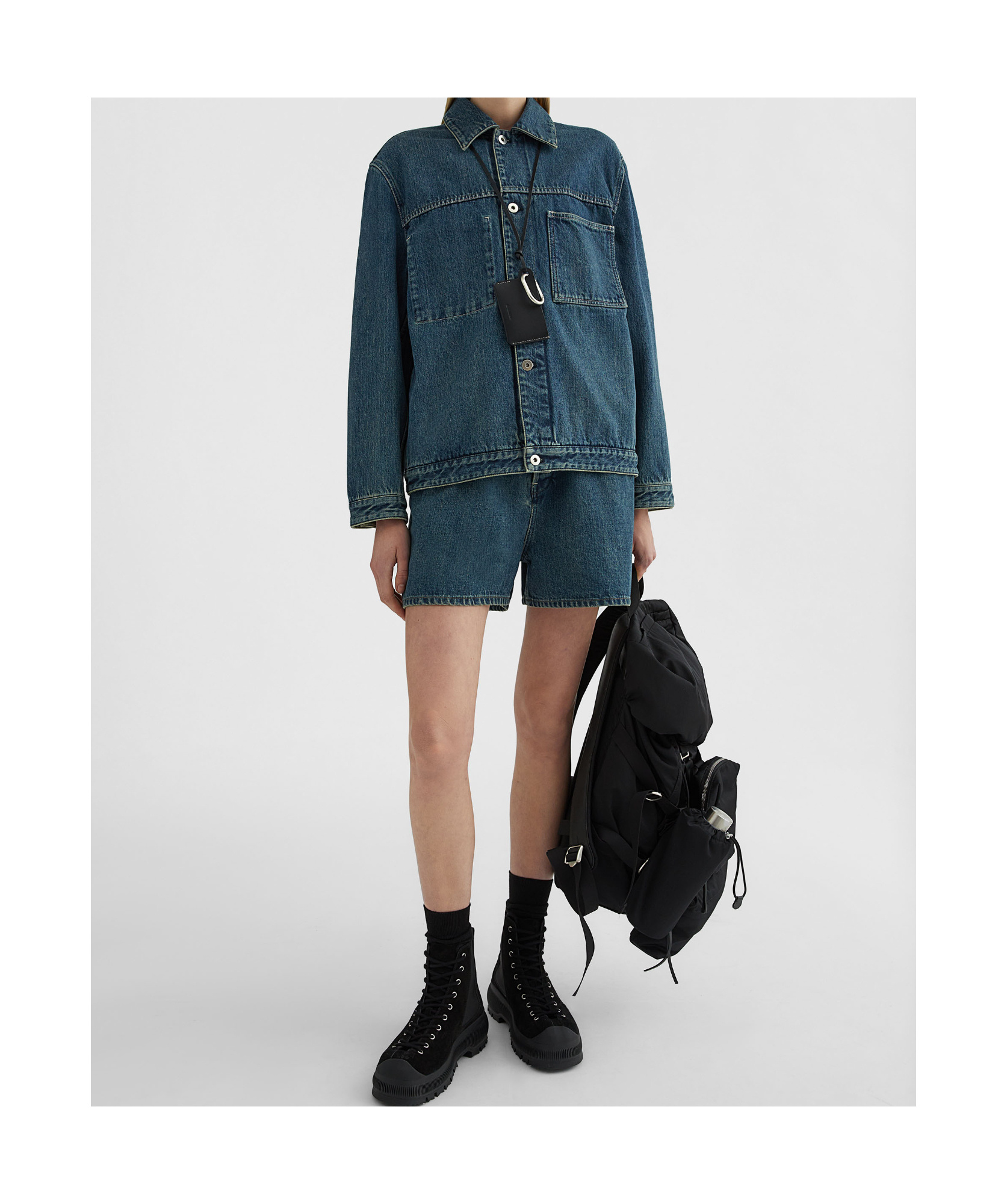 Shop Jil Sander Denim Shorts In Blue