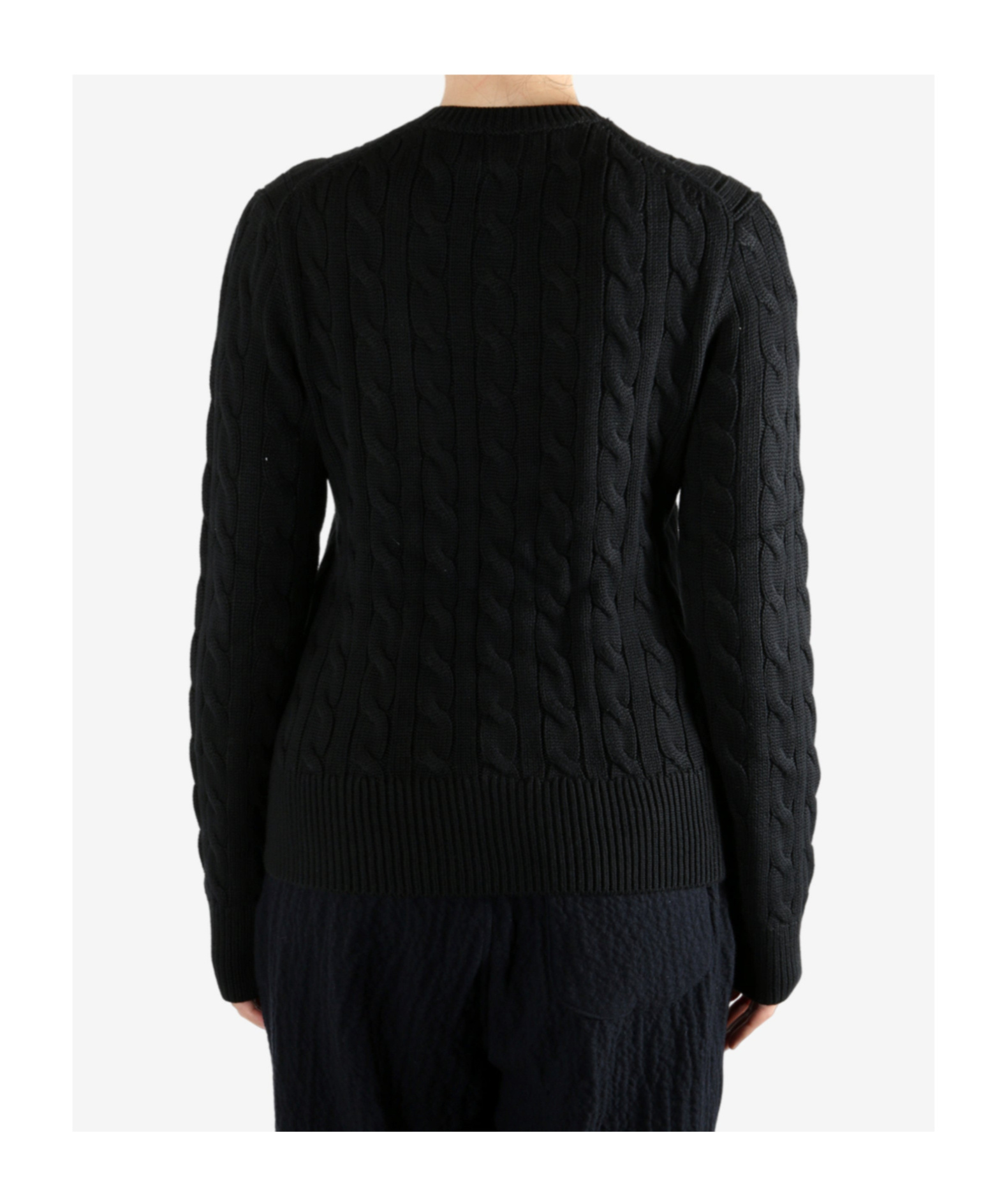 Polo Ralph Lauren Cable-knit Cardigan In Black
