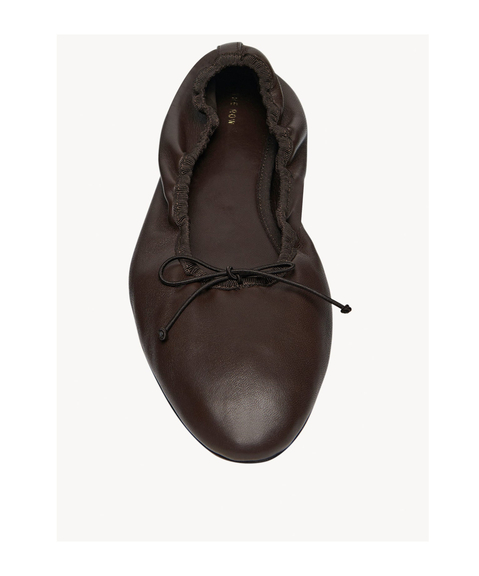 The Row Hereditas Bow Detailed Ballet Flats In Black