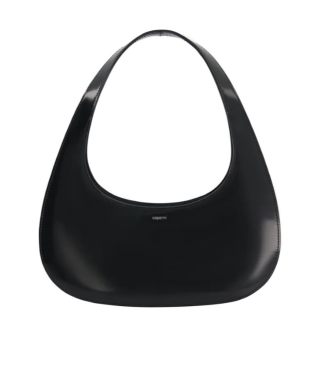 Coperni Slim Swipe Baguette Shoulder Bag In Black
