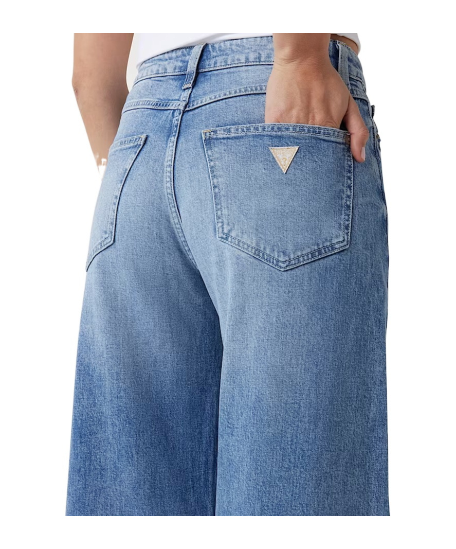 Guess Bellagio Wide Leg Jeans In Blue