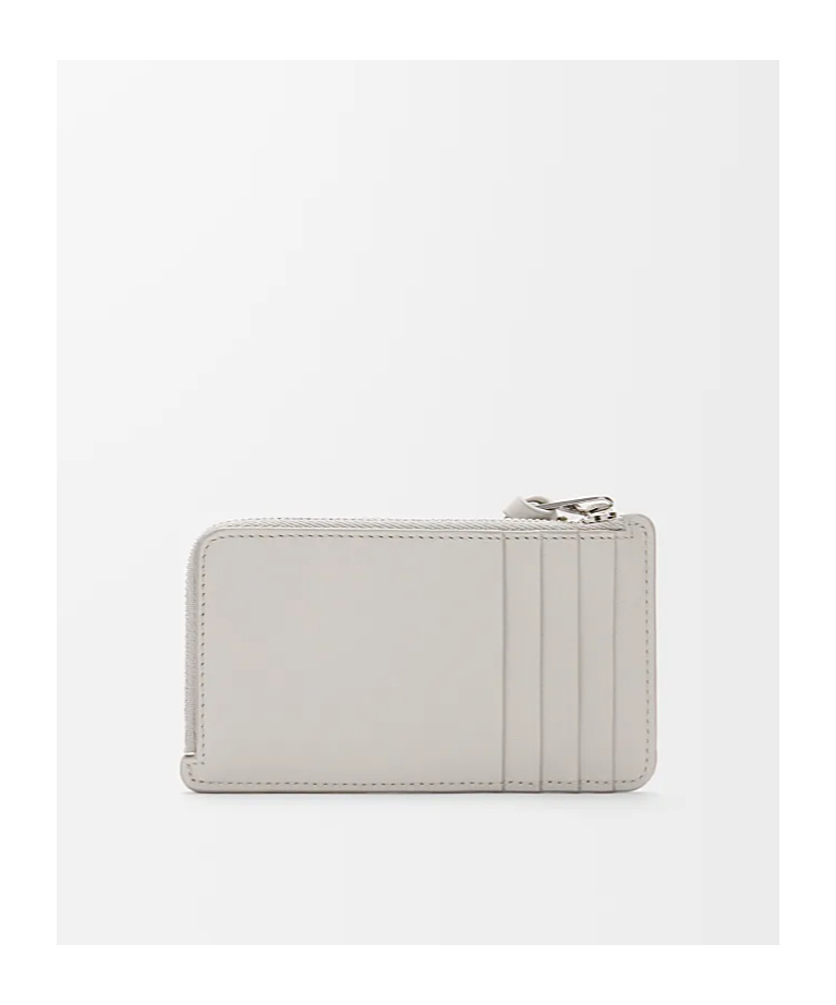 Loewe Card Holder With Coin Purse Small Leather Goods White In Gray