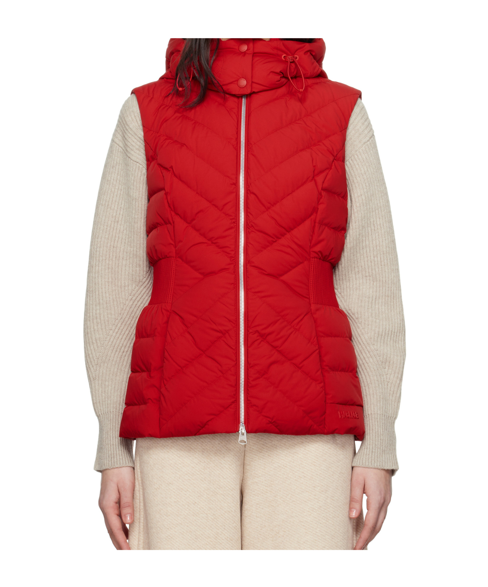 Mackage Red Hoshi Hooded Light Down Vest In Red