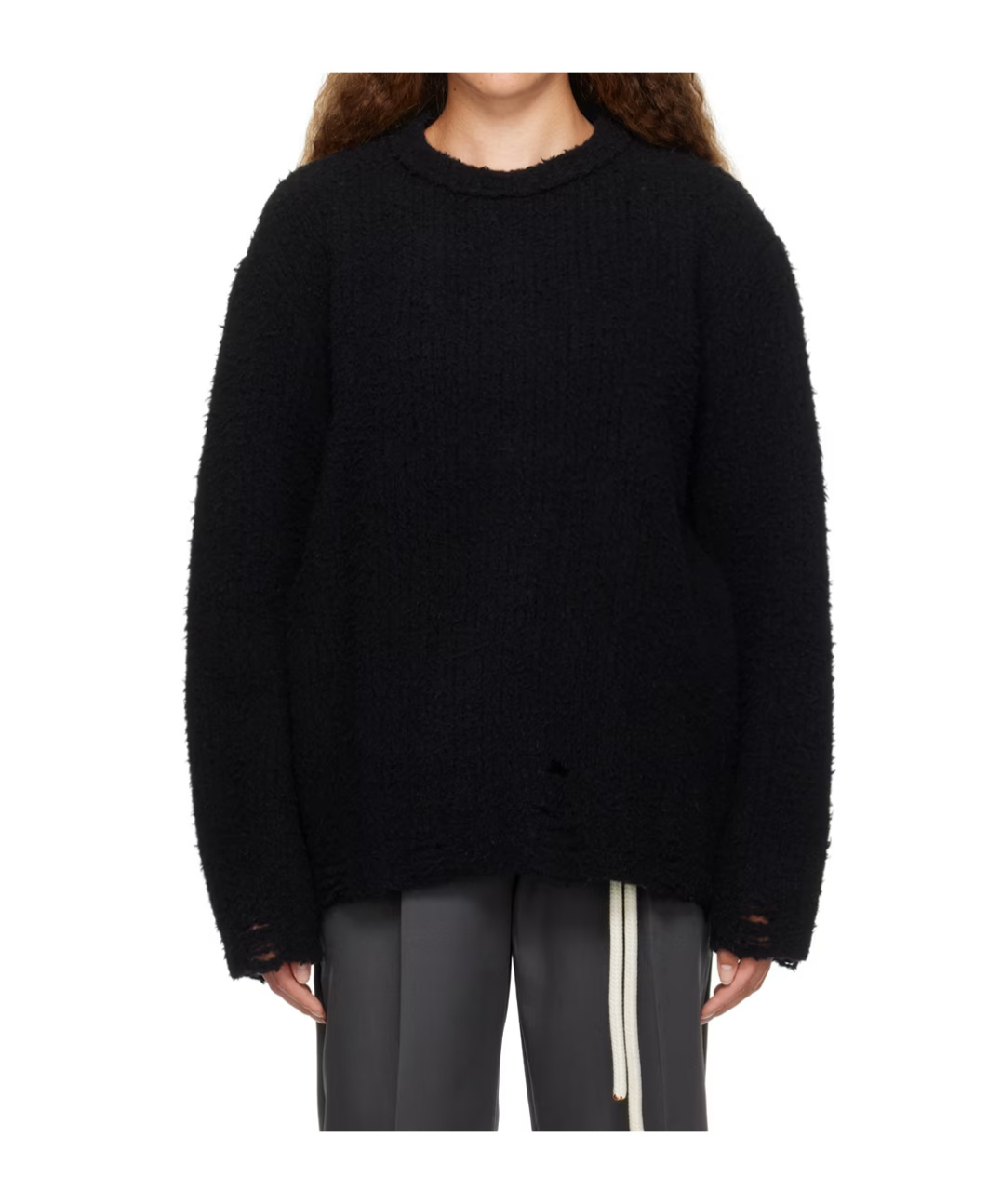 Song For The Mute Black Oversized Sweater In Black